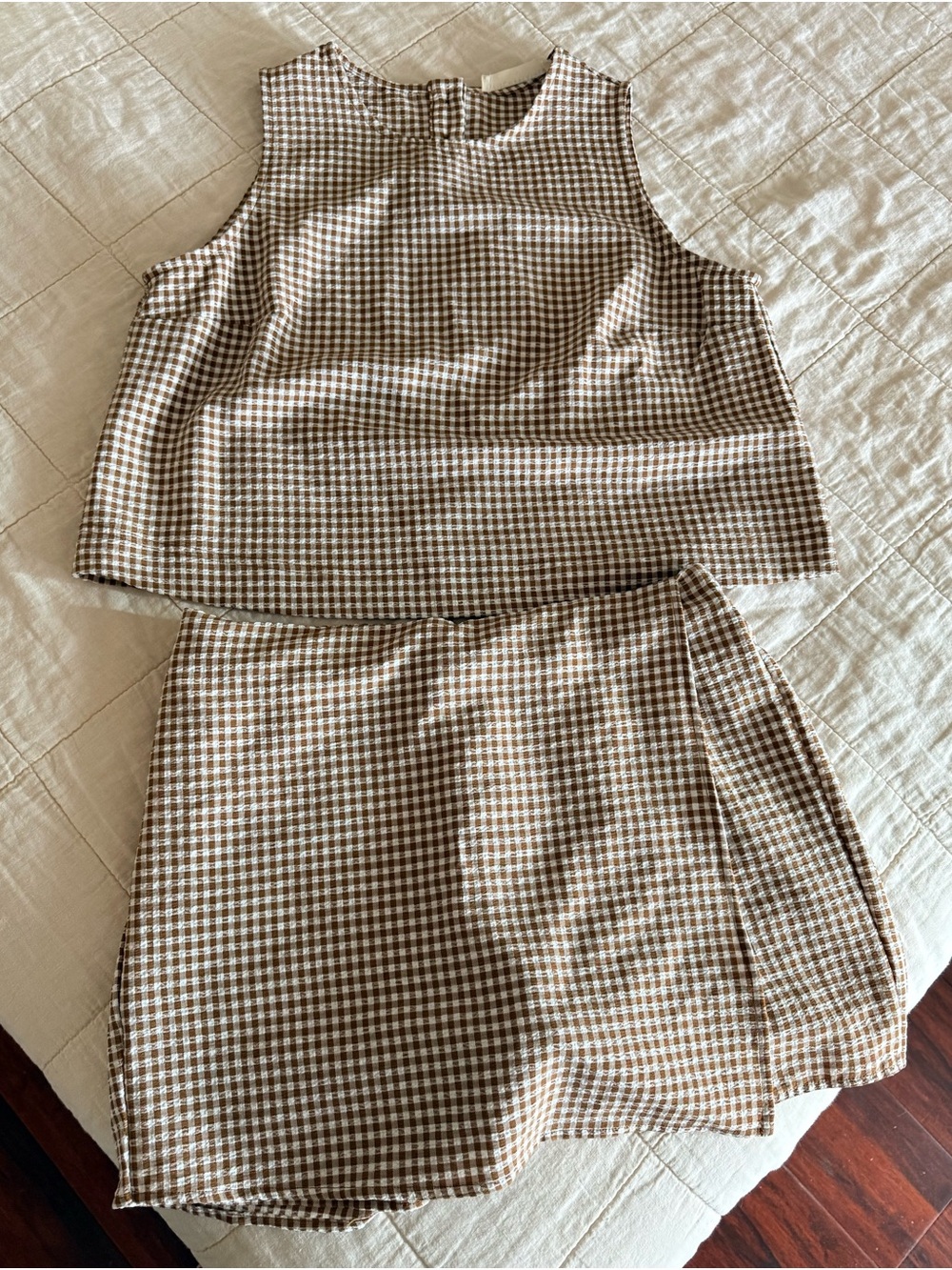 Classic Brown Gingham Women’s Set